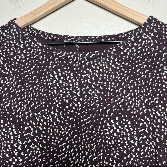J. Jill Women Tunic Top Small Brown Speckle Long Sleeve Stretch Casual Scoop Nec - Picture 3 of 7